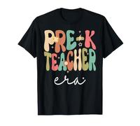 Rentrée à l'école Retro Groovy de l'ère Pre-K Teacher T-Shirt