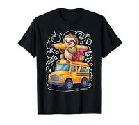 Rentrée des Classes Paresseux Bus Scolaire 100 Jours D’École T-Shirt