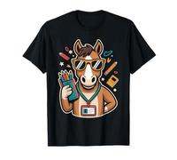 rentrée des Classes première année écolière Cheval écolier 2026 T-Shirt