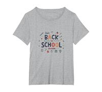 Rentrée Scolaire : Aventures d'apprentissage Amusantes à Venir T-Shirt, Femme Grandes Tailles, Gris Chiné, 3X
