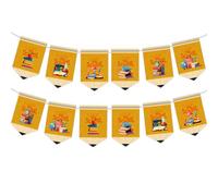 Rentrée Scolaire Bannière 2025, Salle de Classe Décorations Back to School Premier jour des Etudiants Fourniture Scolaire Décor Fête Cadeaux Accessoires Photo (Orange)