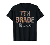 Rentrée Scolaire des Femmes Leopard rétro de 7e année T-Shirt