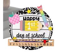 Rentrée scolaire en bois réutilisable souvenir élémentaire inscriptible | Tableau noir pour le premier jour d'école pour enfants, parents, enfants d'âge préscolaire, salle de classe primaire