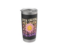 Rentrée scolaire groovy de 7e année, premier jour de septième année Gobelet isotherme en acier inoxydable double paroi