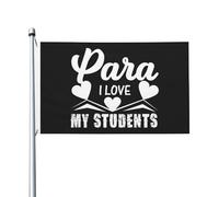 Rentrée Scolaire - J'Aime Mes Élèves Drapeaux Avec Œillets Bannière Résistant Aux Intempéries Garden Flag Pour Pelouse Cour Porche 3X5Ft