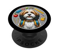 Rentrée scolaire Petit Basset Griffon Vendéen Chien Garçon Fille Enfant PopSockets PopGrip Adhésif