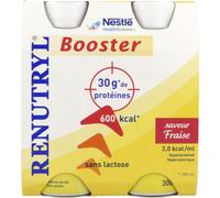 Nestlé Renutryl Booster Mélange de Protéines Fraise – pack 4 x 300 ml