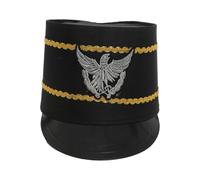 renvena Chapeau Fanfare Chapeau Haut Forme Soldat Jouet Avec Accents Dorés Accessoire Costume Maître Cérémonie Cirque Type Q Taille unique