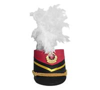 renvena Chapeau Fanfare Chapeau Haut Forme Soldat Jouet Avec Accents Dorés Accessoire Costume Maître Cérémonie Cirque Type C Taille unique