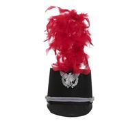 renvena Chapeau Fanfare Chapeau Haut Forme Soldat Jouet Avec Accents Dorés Accessoire Costume Maître Cérémonie Cirque Type F Taille unique
