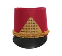 renvena Chapeau Fanfare Chapeau Haut Forme Soldat Jouet Avec Accents Dorés Accessoire Costume Maître Cérémonie Cirque Type N Taille unique