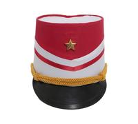 renvena Chapeau Fanfare Chapeau Haut Forme Soldat Jouet Avec Accents Dorés Accessoire Costume Maître Cérémonie Cirque Type I Taille unique