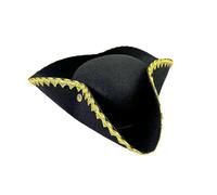 renvena Chapeau Pirate Tricorne Avec Plume Chapeau Capitaine Colonial Pour Femmes Et Hommes Costume Halloween Pour Shabiller Type A Taille unique