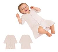 renvena Chemise Nuit Dété Peignoir Robe Malade Manches Courtes En Taille Unique Pour Garçons Prématurés Rose 12-18 mois