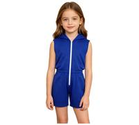 renvena Combinaison Adaptée Pour Les Filles Et Les Garçons Avec Besoins Spéciaux Combinaison Capuche Et Fermeture Éclair Pour Lété Idéale Pour La Randonnée La Bleu royal 7-8 ans