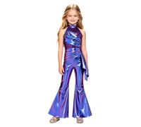 renvena Costume Discothèque En Romper One Piece Pour Enfants Saute Jupe Volants Ruches