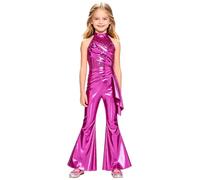 renvena Costume Discothèque En Romper One Piece Pour Enfants Saute Jupe Volants Ruches