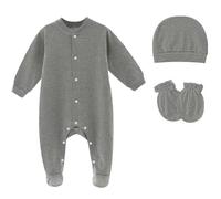 renvena Girls bébé fille bébé garçon fille Baby Coming Home Outfit Baby Bodysuits With Cap And Mittens Gris 3-6 mois