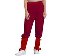 renvena Pantalons De Pirate Médiévaux Pour Garçons Avec Cravate Cheville Victorienne Et Costume Viking Pour Halloween Déguisement Renaissance Et Navigateur Bourgogne 7-8 ans