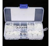 Renvers de Nylon, 500pcs M2-M6 Nylon Flat-Washeker Laveuses Simples Assortiment Assortiment Laveuses en Caoutchouc avec Boîte (White)