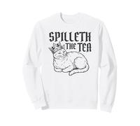 Renverse Le thé drôle Chat médiévalcore Sweatshirt