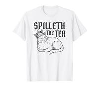 Renverse Le thé drôle Chat médiévalcore T-Shirt