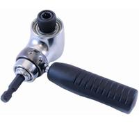 Renvoi d'angle pour perceuse à 90 ° produit qui permet de travailler en espaces étroits et difficiles à atteindre normalement avec outils traditionnels. Type professionnel. Rapide embrayage magnétique à mandrin, Capacité de serrage 60 nm max. Complet de 1 les