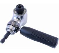 Renvoi d'angle pour perceuse à 90 ° produit qui permet de travailler en espaces étroits et difficiles à atteindre normalement avec outils traditionnels. Type professionnel. Rapide embrayage magnétique à mandrin, Capacité de serrage 60 nm max. Complet de 1 les