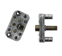 Renvoi de fouillot - FERCO - G-20543-02-0-0 - entraxe 13,5 mm - hauteur douille 13 mm - gris