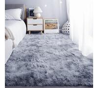 RENWEIWEI Grand Tapis Salon 210 x 270 cm Uni Brillant Douillet Tapis Moelleux Salon Facile à Nettoyer pour Chambre à Coucher, Couloir, Gris Clair