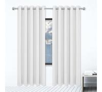 RENWEIWEI Rideau Occultant 460 x 220 cm Isolant Thermique Anti Froid Oeillets Rideaux Installation Facile pour Chambre Adulte Salon, Blanc