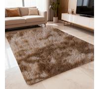 RENWEIWEI Tapis de Salon Moelleux à Poils Longs 250 x 380 cm Pelucheux Tapis de Chambre Doux et Moelleux Extra Large pour Salon, Canapé Natte, Chambres d'enfant, Marron