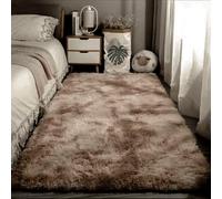 RENXTAO Grand Tapis Salon 210 x 210 cm Uni Brillant Douillet Tapis Moelleux Salon Facile à Nettoyer pour Chambre à Coucher, Couloir, Marron