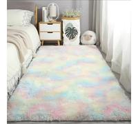 RENXTAO Grand Tapis Salon 250 x 250 cm Uni Brillant Douillet Tapis Moelleux Salon Facile à Nettoyer pour Chambre à Coucher, Couloir, Multicolore