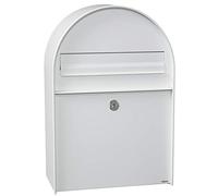 Renz 401000M MEFA 401 Boîte aux lettres Ambre 401 (Couleur : blanc de transport, protection contre la pluie, retrait à l'arrière, dimensions : 555 x 380 x 210 mm)