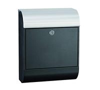 Renz 872020DE MEFA Pearl 872 Boîte aux lettres avec couvercle en acier inoxydable Noir foncé 450 x 352 x 160 mm