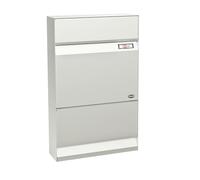 RENZ Erwin 610001 - Boîte aux Lettres Design - Couleur : Blanc signalisation - RAL 9016M - avec Plaque Nominative - Serrure de sécurité - Dimensions : 117 x 375 x 375 mm