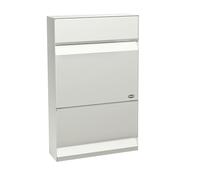 RENZ Erwin 610002 Boîte aux Lettres Design avec Serrure de sécurité, Couleur Blanc trafic RAL 9016M 117 x 375 x 375 mm