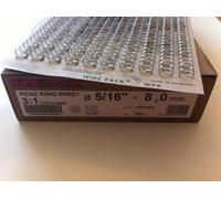 Renz - Reliure métallique Renz Ring Wire ® - 8.0 mm A4 34 Anneaux Pas 3:1 - Argent Mat