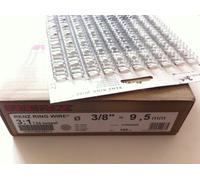 Renz - Reliure métallique Renz Ring Wire ® - 9.5 mm A4 34 Anneaux Pas 3:1 - Argent Mat