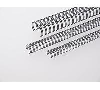 Renz Ring Wire Fil de reliure peigne Éléments en 3 : 1 Division, 34 passants, diamètre 5,5 mm : 3/16 " Noir
