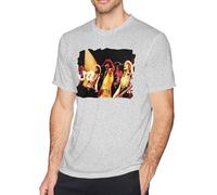 REO Speedwagon T Shirt Men's Fashion Cotton Crew Neck Short Sleeve Tunics Gray Manches Courtes(XX-Large)