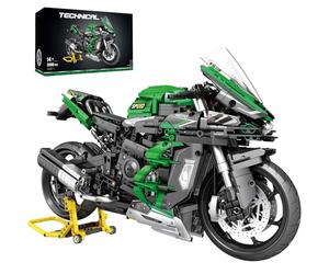 Reobrix 1:5 H2 SX SE Bloc de construction de moto pour adultes, ensemble de briques techniques de voiture de super moto, collection de véhicules de vélo, cadeaux décoratifs pour adolescents, garçons