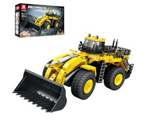Reobrix 22009 - Bulldozer Télécommandé 4x4, 1876 pièces. Maquette de Construction pour Adultes et Adolescents dès 14 Ans pour Fans d'engins de Chantier