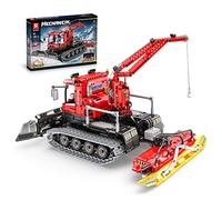 Reobrix 22019 Technique Chasse-Neige Briques de Serrage MOC Véhicule de déneigement Kit de modélisation avec 4 Moteurs, 1100 pièces Jeu de Construction Jouets Multifonctionnels