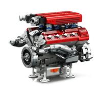 Reobrix 33015 Maquette Moteur V8 pour Adultes, Kit de Construction Mécanique 1101 Pièces avec Mouvement Réaliste des Pistons, Modèle de Moteur Fonctionnel pour Passionnés de Voitures de Sport, F1