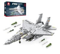 Reobrix 33034 - F-15E Strike Eagle, 2216p. Maquette Bombardier Militaire. Adulte/Ado 14+, Cadeau Aviation & Collection