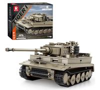 Reobrix 77031 World of Tanks - Véritable licence Tiger - Blocs de construction - 1138 pièces - 1:28 - Char militaire allemand - Kit de modélisation WW2 - Pour les fans de jeu World of Tanks de plus de