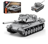Reobrix 77038 Char Leopard 1 Militaire, Set de Construction 1:26 pour Adultes, Char de Combat Guerre Froide, Modèle Sous Licence World of Tanks, Cadeau pour Passionnés Militaires (1273 Pièces)
