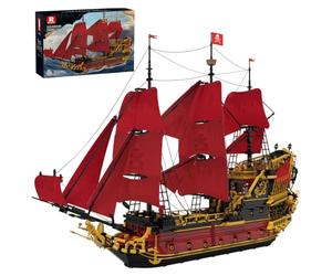 Reobrix Ensemble de blocs de construction pour adultes, Vaisseau pirate de la vengeance 5666 pièces, kit de maquette historique 66049, jouet de construction de voilier de Noël collection